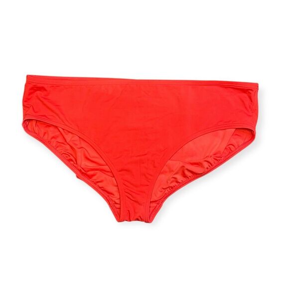 LANDS’ END Women’s Red Orange Draper James High-Waist Swim Bottoms Size 24W - Picture 1 of 5
